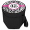Zebra Print Collapsible Personalized Cooler & Seat (Closed)