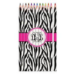 Zebra Print Colored Pencils (Personalized)