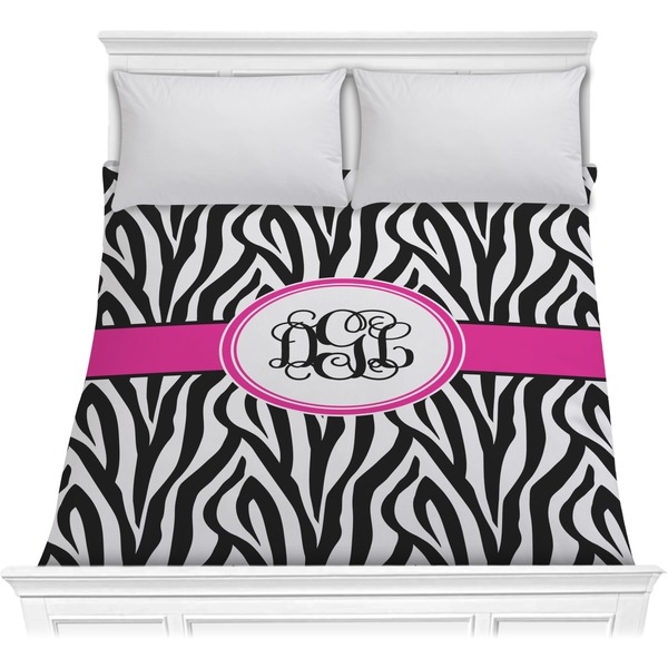Custom Zebra Print Comforter - Full / Queen (Personalized)