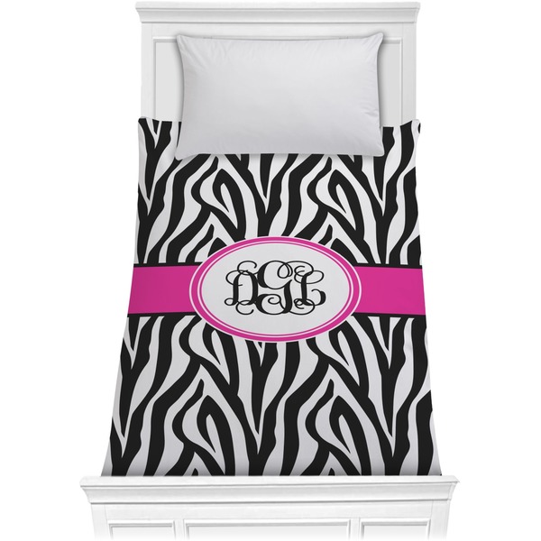 Custom Zebra Print Comforter - Twin (Personalized)