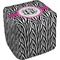 Zebra Print Cube Pouf Ottoman (Personalized)