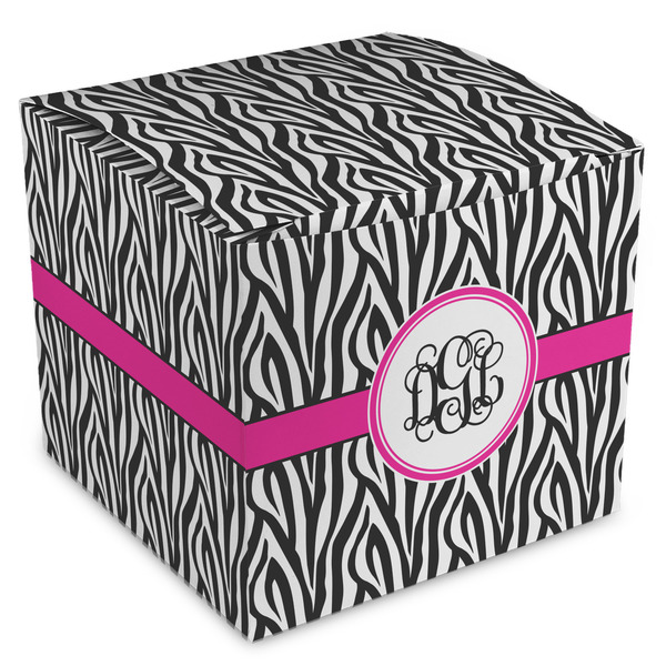 Custom Zebra Print Cube Favor Gift Boxes (Personalized)