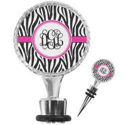 Zebra Print Wine Bottle Stopper (Personalized)