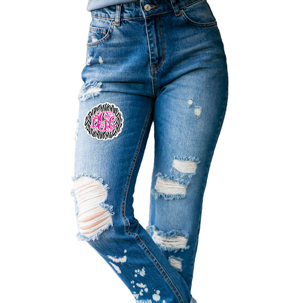 Zebra Print Custom Shape Iron On Patches - L - single APPROVAL