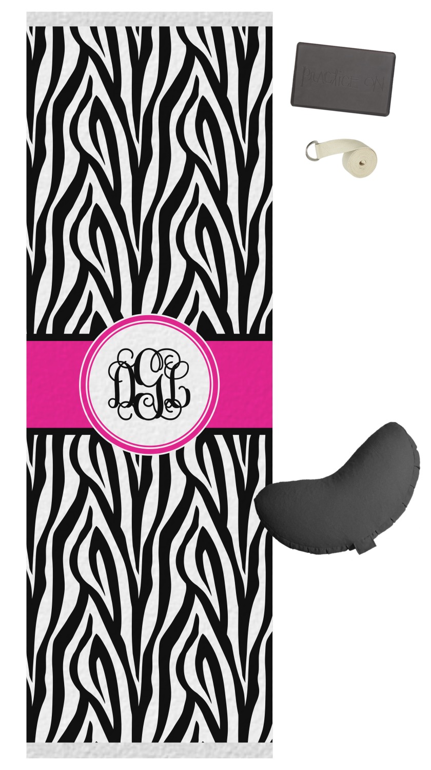 Zebra Print Yoga Mat (Personalized) YouCustomizeIt