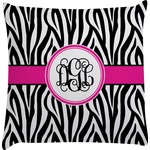 Zebra Print Decorative Pillow Case (Personalized)