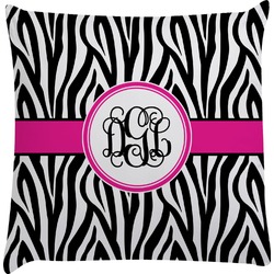 Zebra Print Decorative Pillow Case (Personalized)