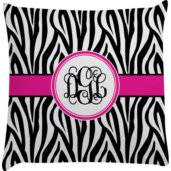 Custom Zebra Print Decorative Pillow Case (Personalized)
