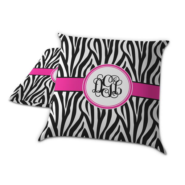 Zebra Print Decorative Pillow Case - TWO