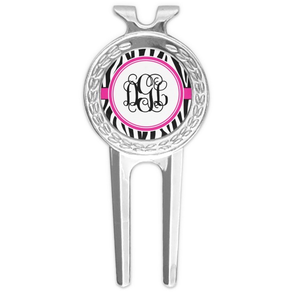 Custom Zebra Print Golf Divot Tool & Ball Marker (Personalized)