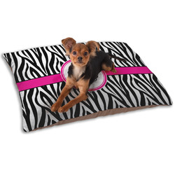 Zebra Print Dog Bed - Small w/ Monogram