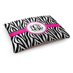 Zebra Print Dog Bed - Medium w/ Monogram