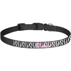 Zebra Print Dog Collar - Large (Personalized)