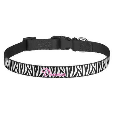Zebra Print Dog Collar (Personalized)