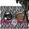 Zebra Print Dog Food Mat - Large LIFESTYLE