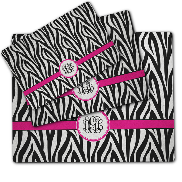 Zebra Print Dog Food Mat - MAIN (sm, med, lrg)