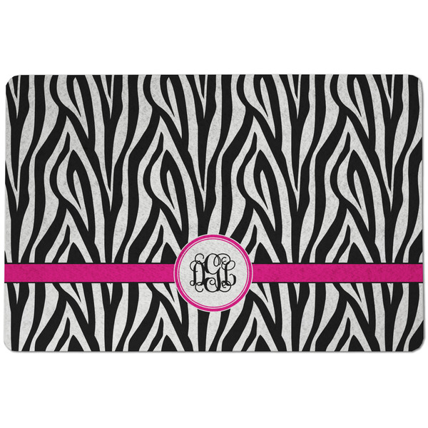 Zebra Print Dog Food Mat - Small without bowls