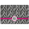 Zebra Print Dog Food Mat w/ Monogram