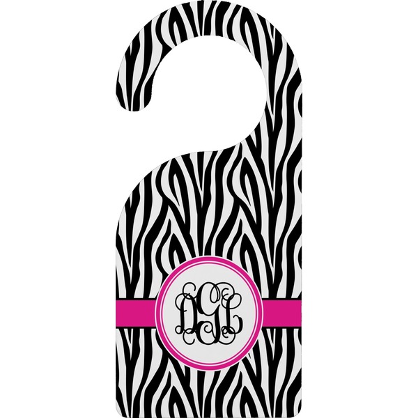 Custom Zebra Print Door Hanger (Personalized)