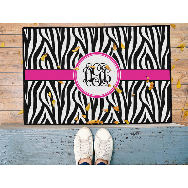 Zebra Print Door Mat - LIFESTYLE (Med)