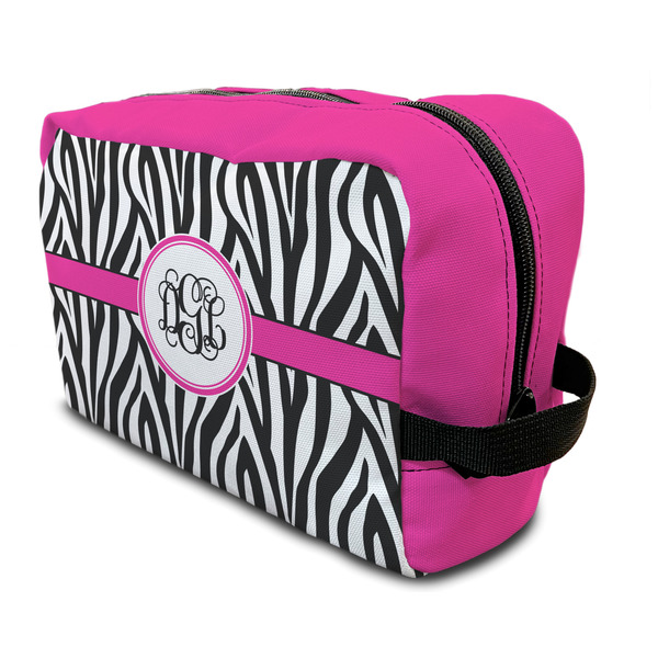 Custom Zebra Print Toiletry Bag / Dopp Kit (Personalized)