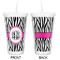 Zebra Print Double Wall Tumbler with Straw - Approval