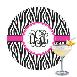 Zebra Print Printed Drink Topper (Personalized)