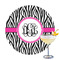 Zebra Print Drink Topper - Large - Single with Drink