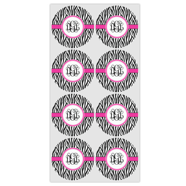 Zebra Print Drink Topper - Medium - Set of 12