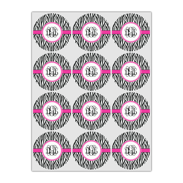 Zebra Print Drink Topper - Small - Set of 12