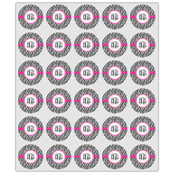 Zebra Print Drink Topper - XSmall - Set of 30