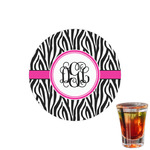 Zebra Print Printed Drink Topper - 1.5" (Personalized)