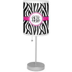 Zebra Print 7" Drum Lamp with Shade (Personalized)