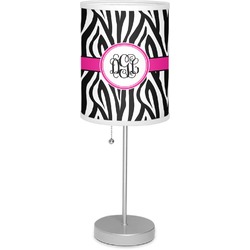 Zebra Print Lamp with Drum Shade (Personalized)