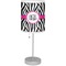 Zebra Print Drum Lampshade with base included
