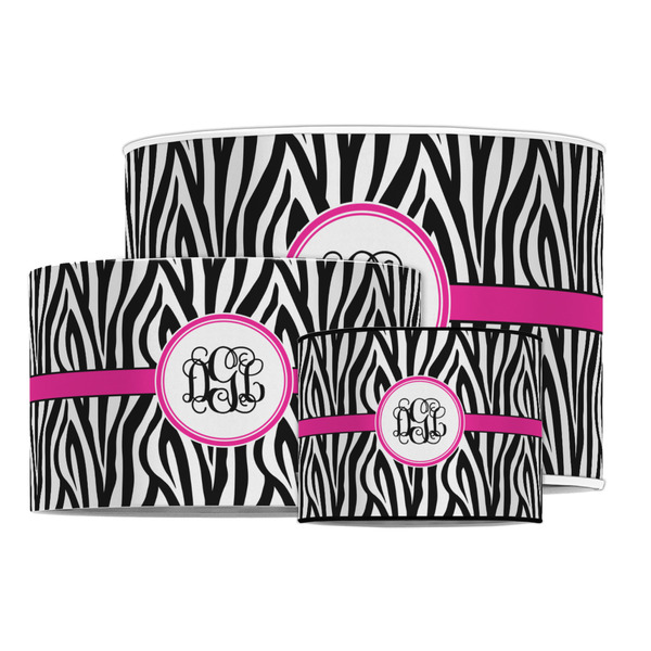 Zebra Print Drum Lampshades - MAIN