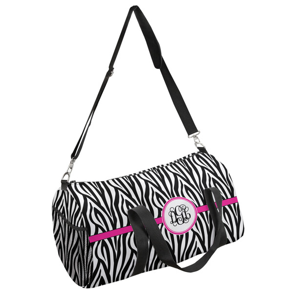 Custom Zebra Print Duffel Bag - Large (Personalized)