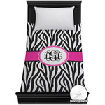 Zebra Print Duvet Cover - Twin XL (Personalized)
