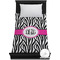 Zebra Print Duvet Cover - Twin XL (Personalized)