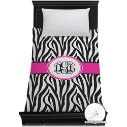 Zebra Print Duvet Cover - Twin (Personalized)