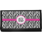 Zebra Print Canvas Checkbook Cover (Personalized)