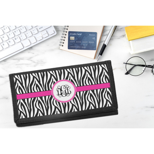 Zebra Print DyeTrans Checkbook Cover - LIFESTYLE