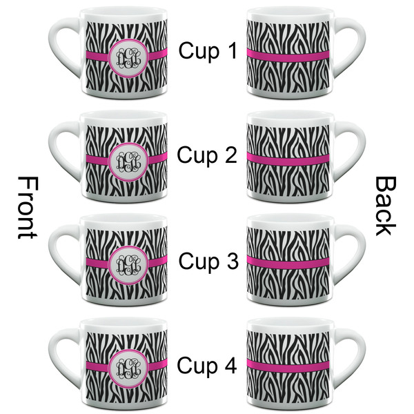 Zebra Print Espresso Cup - 6oz (Double Shot Set of 4) APPROVAL