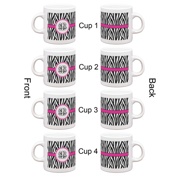 Zebra Print Espresso Cup Set of 4 - Apvl
