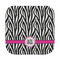 Zebra Print Face Cloth-Rounded Corners