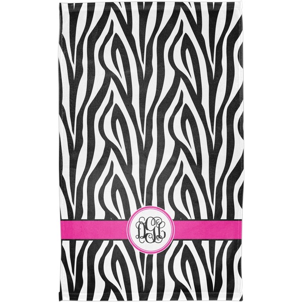 Zebra Print Finger Tip Towel - Full View