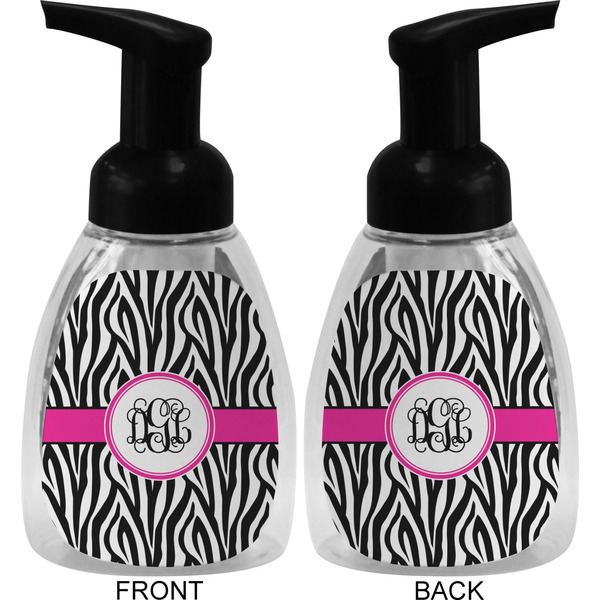 Zebra Print Foam Soap Bottle (Front & Back)