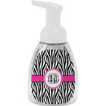 Zebra Print Foam Soap Bottle - White (Personalized)
