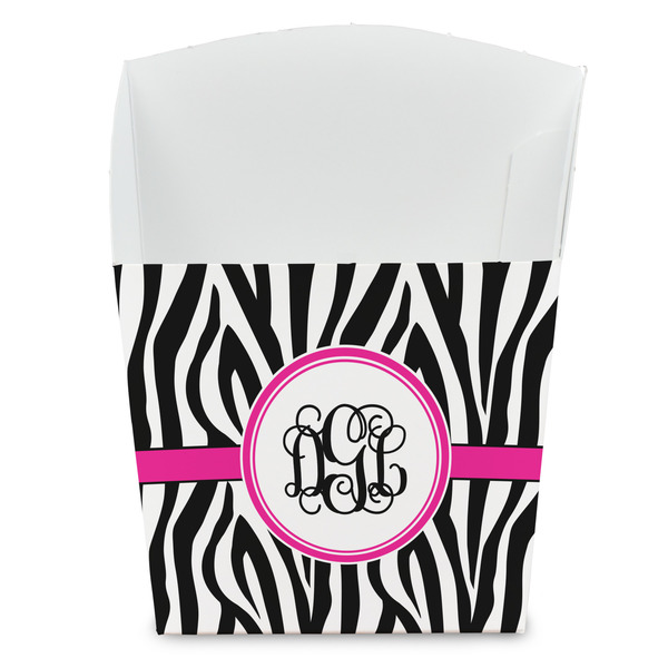 Custom Zebra Print French Fry Favor Boxes (Personalized)