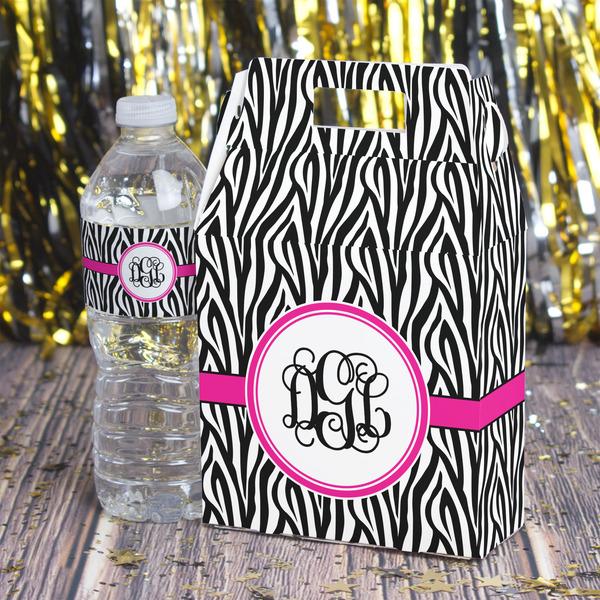Zebra Print Gable Favor Box - In Context